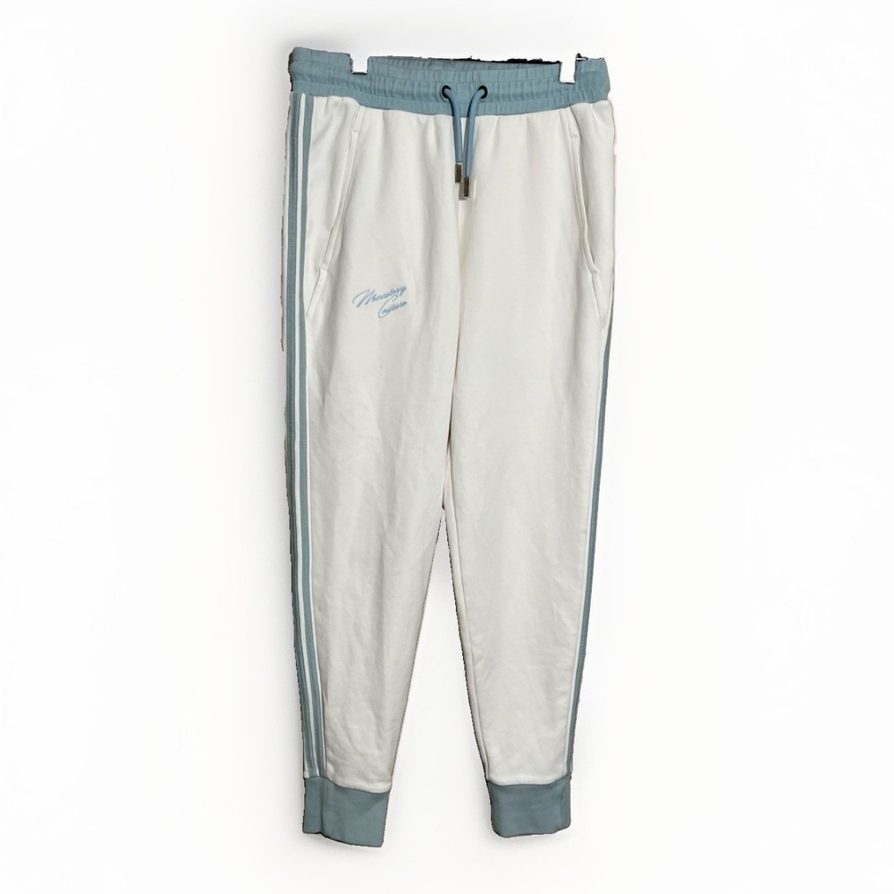 Monastery Jogger Pants Women's XS Drawstring White Blue